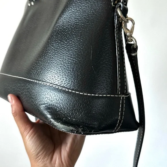 KATE SPADE NEW YORK Wellesley Leather Satchel Purse Crossbody/Black~Orig.$335! - Picture 15 of 17